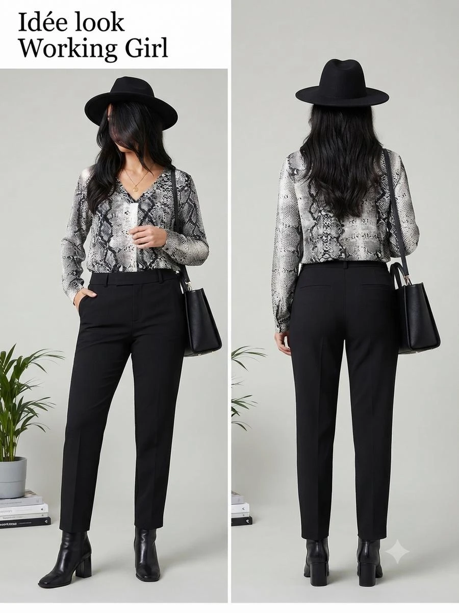 🖤Vloeiende blouse met slangenprint MS Mode - Maat 46 – photo 6
